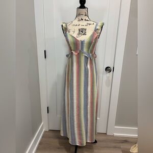 For The Republic Multicolor Striped Maxi Dress